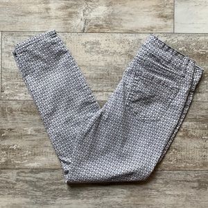 d. jeans geometric pattern capris